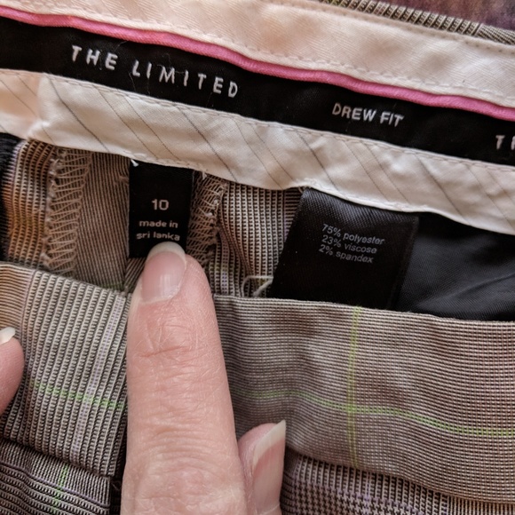 The Limited - Drew Fit Pants Brown Green Lavender - Picture 4 of 6